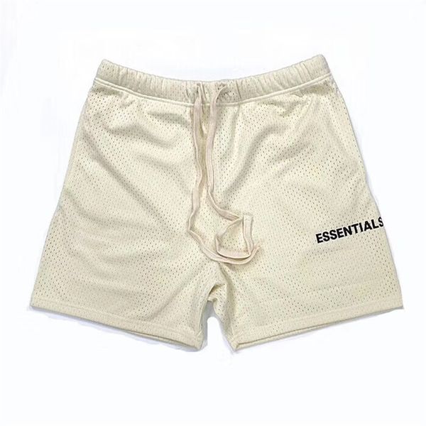 

mesh essentials boxy fog shorts letter print men wome fashion hip hop casual essentials shorts s-xl, White;black