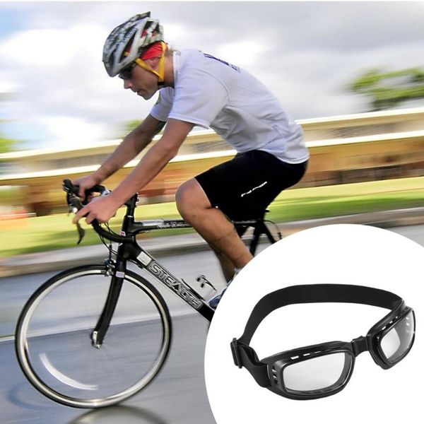 

складные старинные мотоциклетные очки ветрозащитные очки лыжные сноубордные очки внедорожные гоночные очки пылезащитные очки, Black