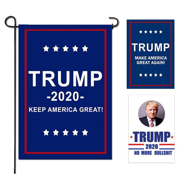 

300pcs trump garden flags 30* 45cm president general election banner 2020 trump flag polyester pennant banner flags garden decorations