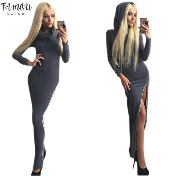 

осень зима женщина bodycon платье harajuku dark wizard длинного платье нерегулярного gothic капюшон платье sexy party zipper split gv353, Black;gray