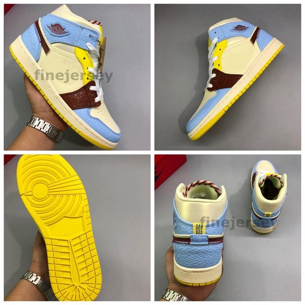 

2020 new 1 mid fearless basketball shoes sports women mens designer sneakers baskets 1s maison chateau rouge trainers zapatos