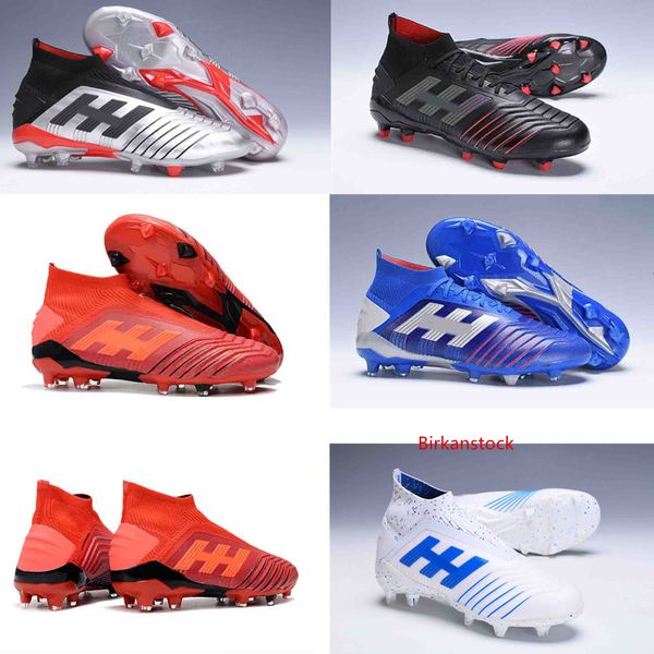 

2019 new soccer cleats 19 dbzz predator 19 fg size 39-45 waterproof high ankle outdoor football shoes
