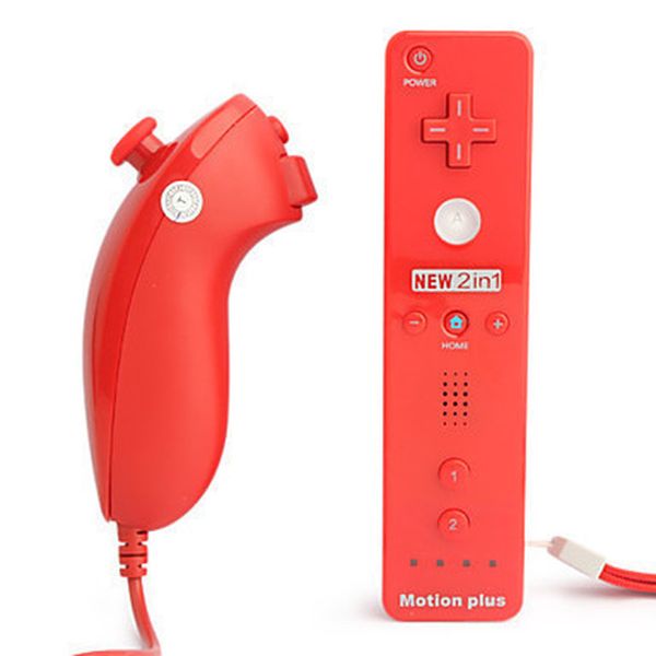 

wireless controle 2 in 1 built in motion plus remote controller for nintend wii bluetooth remote for wii game accessories