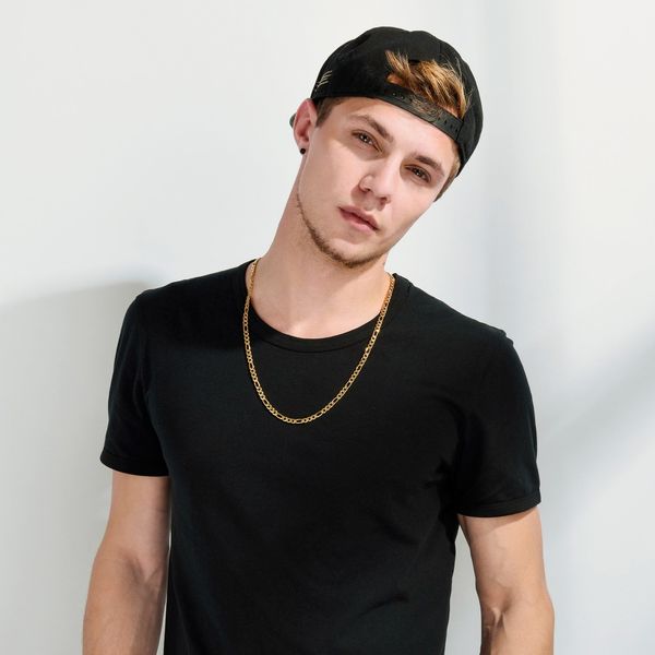 

u7 mens necklaces stainless steel black/gold color dropshipping wholesale 5mm choker/long figaro chain necklace men jewelry n141, Silver