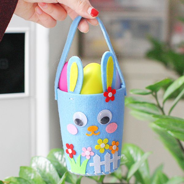 

diy happy easter egg bag arts and crafts toys for kids hand basket early learning education toys montessori teaching aids