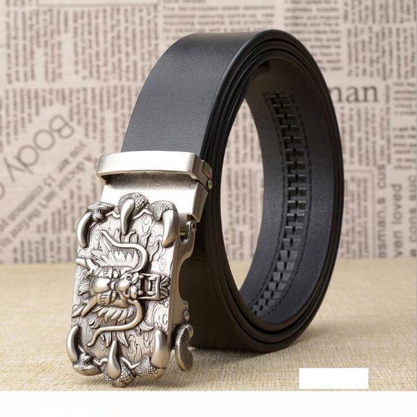 

2018 мужчины sier автоматическая пряжка подлинная leathe ремень хип-хоп панк стиль пояс пояс черный коричневый zlb315, Black;brown