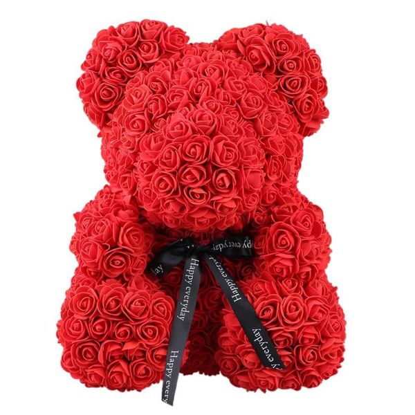 

2019 dropshipping 40cm soap foam rose teddy bear artificial flower in gift box for girlfriend women valentines mother day gifts