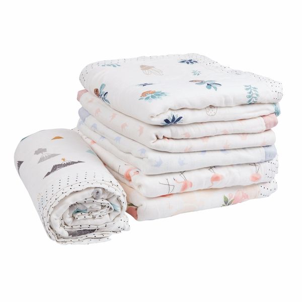 

muslin bamboo cotton newborn swaddles soft baby deken gauze 8 layers infant winter blankets wrap children quilt swaddle thicken