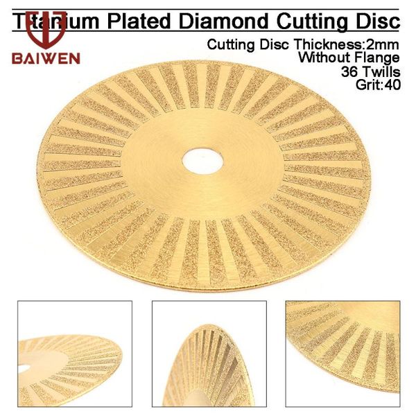 

baiwen 1pc electroplated diamond cutting grinding disc both side coated saw blade for granite marble 180x22.23mm