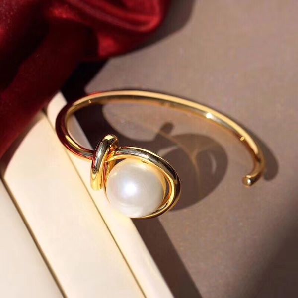 

Горячие продажи латунь материал открыт браслет с жемчужные бусины браслет для же