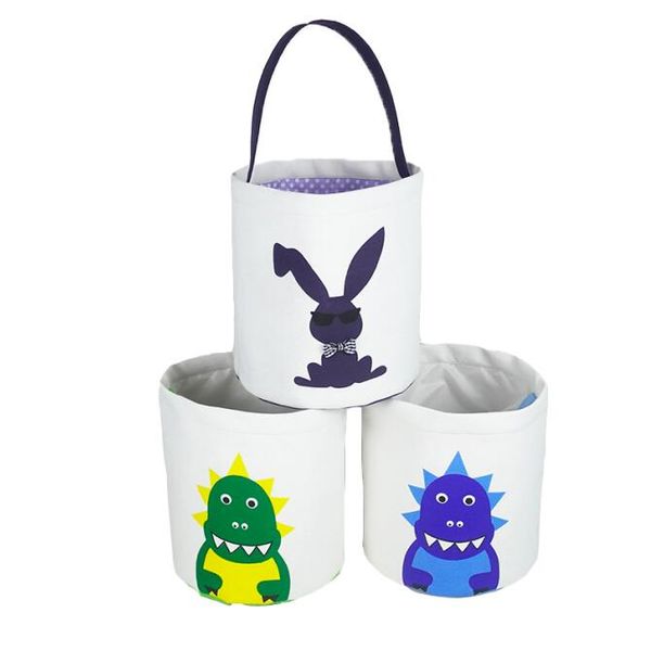 

easter buckets cartoon printed easter bunny bags lucky egg baskets child candy bags holiday fashion kid handbag toy storage bags wy520cq