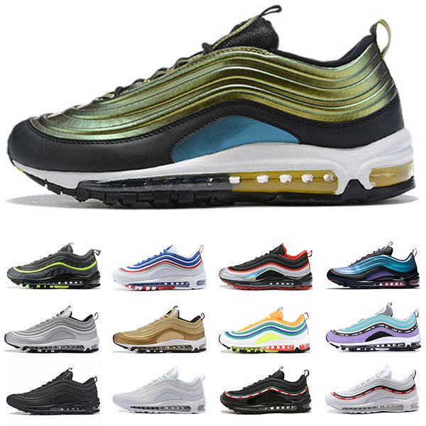 

2019 Hot Sale Men Running Shoes Men Women Laser Fuchsia Metallic Pack Game Royal Silver Triple black Trainer Sport Sneakers Size 36-45