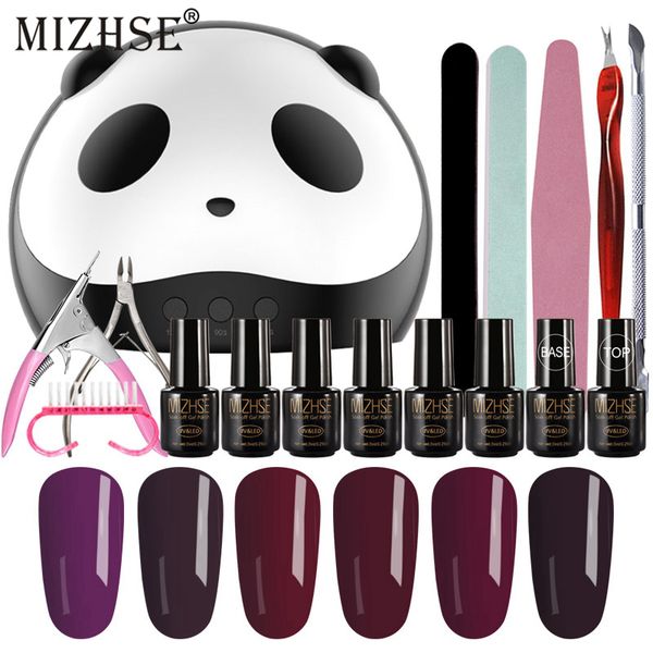 

mizhse manicure set for nail gel 7ml nail polish set art tools uv gel kit electric manicure kit hybrid varnish