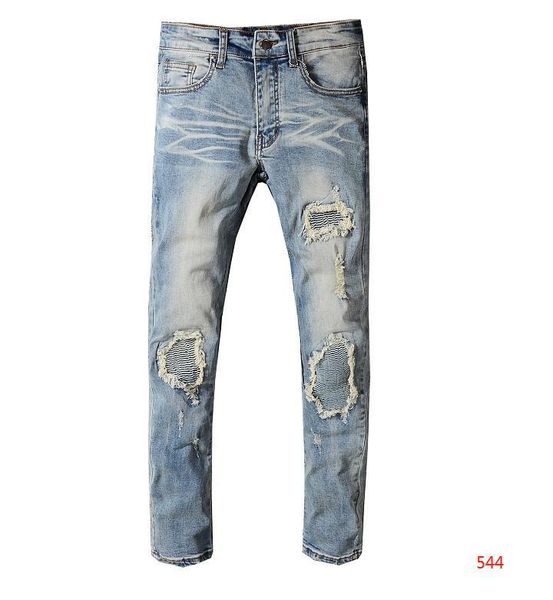 

19ss дизайнер мужские джинсы проблемные рваные джинсы байкер slim fit мотоцикл biker роскошные джинсы новый бренд модельер штаны, Blue