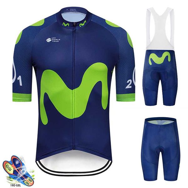 

2020 movistaring team short-sleeved cycling jersey suit bib roa ciclismo bicycle suit mtb bicycle jersey uniform men's clothing, Black;blue