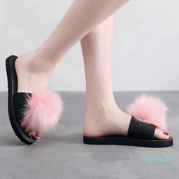 

women's flat beach shoes indoor&outdoor non-slip slippers ladies pink ball slippers footwear summer beach fashion shoes l16, Black