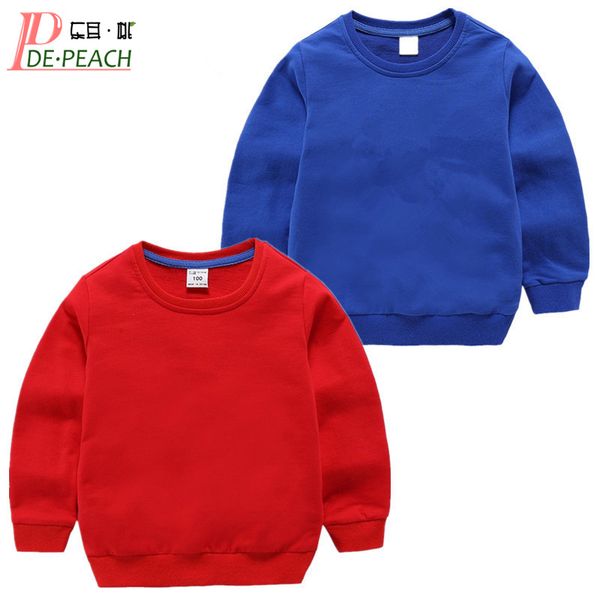 

de peach new baby boys girls casual loose sweatshirts kids cotton o-neck pullover shirt children autumn bottoming clothes, Black