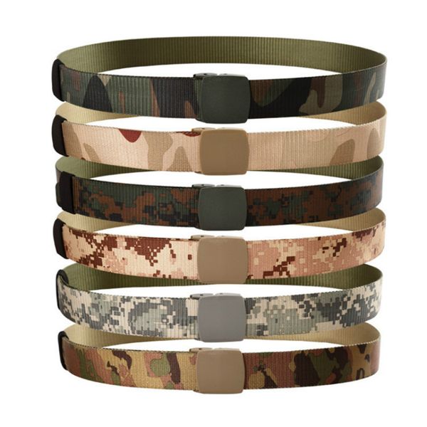 

new outdoor army tactical belts men's special forces camo nylon waist belt support waist men's safety, Black;brown