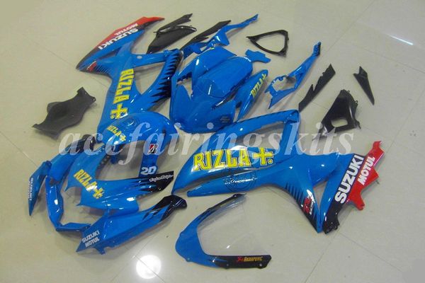 

4gifts injection mold new abs motorcycle fairings set fit for suzuki gsx-r600 gsx-r750 600 750 k8 2008 2009 2010 08 09 10 blue yellow