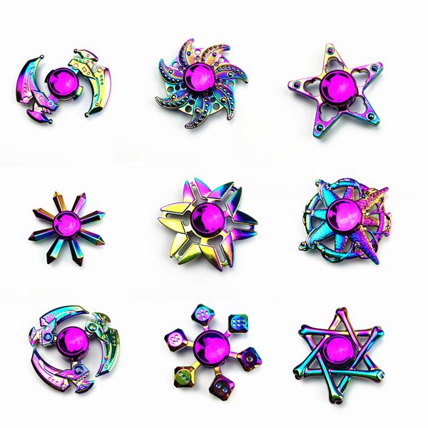 

fidget spinner rainbow spinner-hand metal gold edc fidget toy sensory fidget spinners hand spiner for autism adhd kids toys