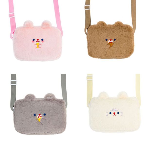 

cute bear shoulder bag girls plush crossbody purse satchel purse handbag