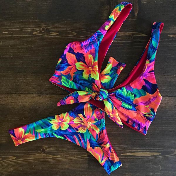 

in-x weave bandage bikini 2019 swimsuit with flowers triangle swimwear women bathers beach wear bathing suit two-piece suit, White;black