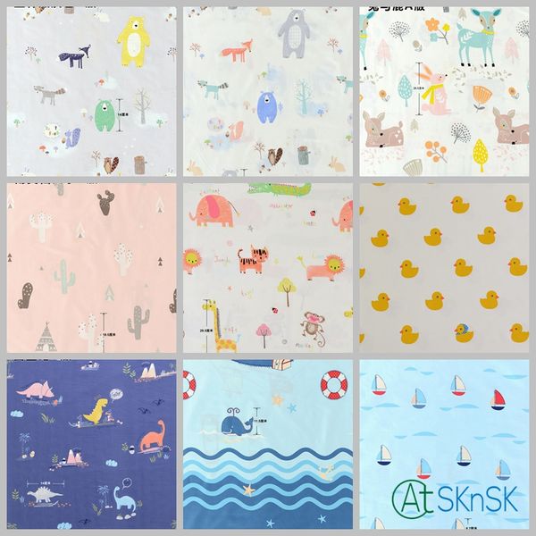 

250cm width creative diy fabric for needlework felt printed cotton cloth flannel baby quilting cotton fabrics for patchwork, Black;white