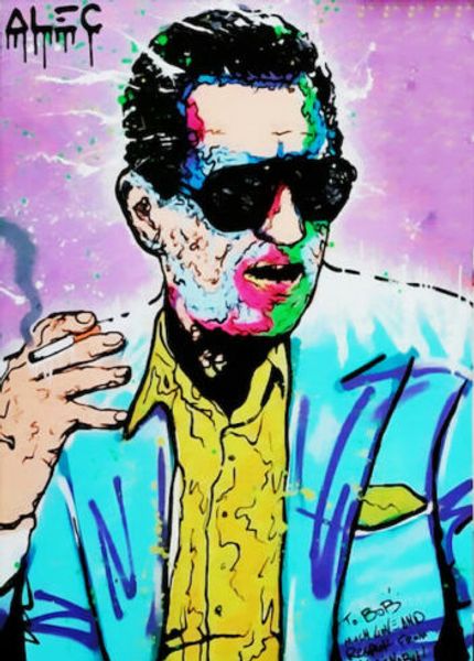 

alec monopoly oil painting on canvas graffiti art gangster life home decor handpainted &hd print wall art canvas pictures 191101