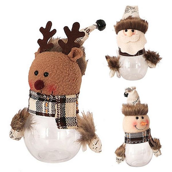 

christmas decorations christmas plastic candy old man snowman elk transparent gift boxes decoration children gifts