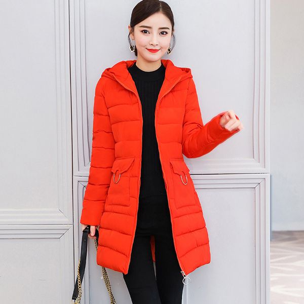 

female winter jackets cotton-padded overcoat 2019 spring autumn new ladies slim long parka warm cotton down women fall coats 3xl, Black;brown
