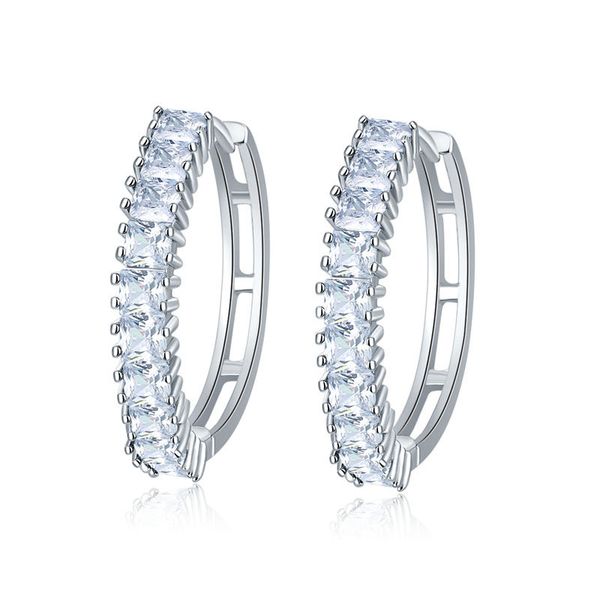 

Single row cry tal zircon earring
