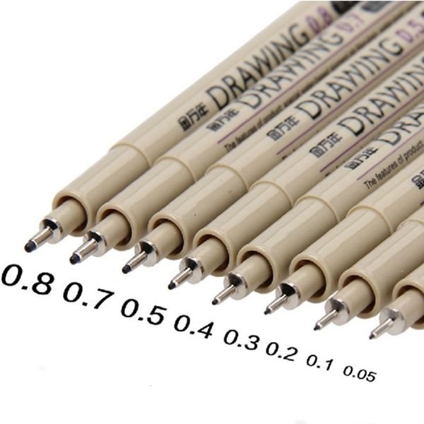 

8pcs/lot ultra fine line drawing pen sketch marker painting pens other hand tools