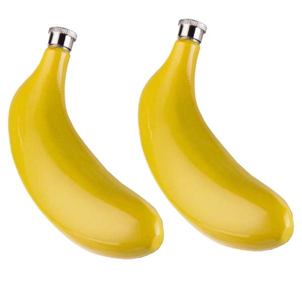 

2 pack bar drinking accessories tools 5 oz banana 304 stainless steel hip flask pot home kitchen bar tools hip flask