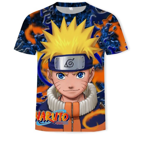 

mens designer anime 3d printed naruto casual short sleeve t-shirt, White;black