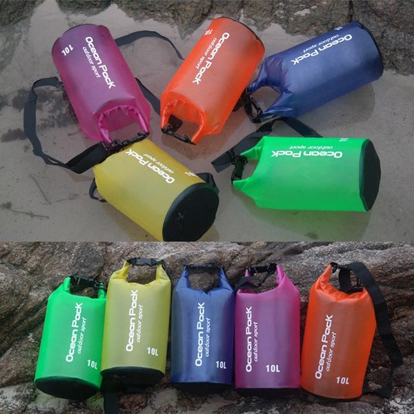 

outdoor 2l 5l 10l swimming waterproof bag bucket dry sack storage bag river trekking rafting kayaking travel water barrel