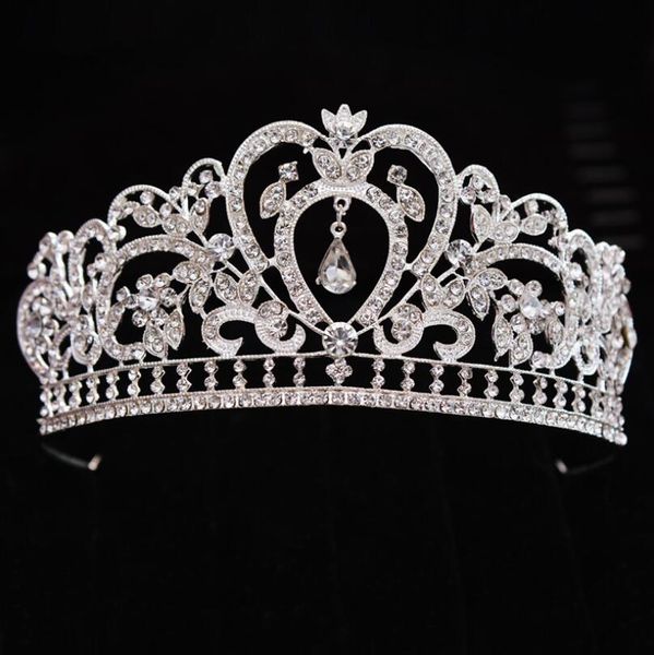 gPageant Kronen Tiaras Lager verstellbar Miss Pageant Gewinner Königin Braut Hochzeit Prinzessin Haarschmuck Kostenloser Versand