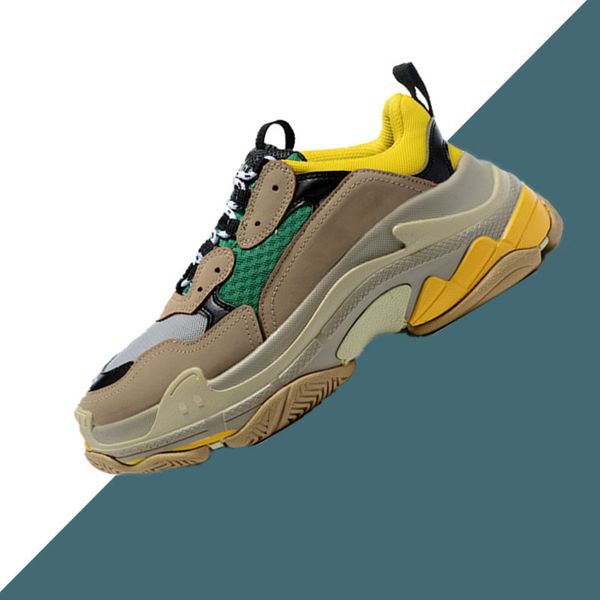 

triple s designer shoes fashion paris 17fw sneaker casual dad shoes for men's women black pink white sports height increasing cs08