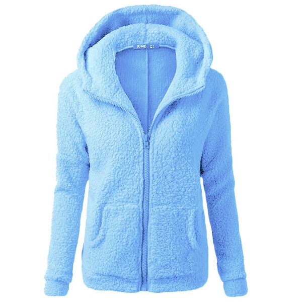 

2019 winter sherpa fleece sweater oversized 5xl hooded sweaters warm zipper cardigan women winter coat pull femme hiver, White
