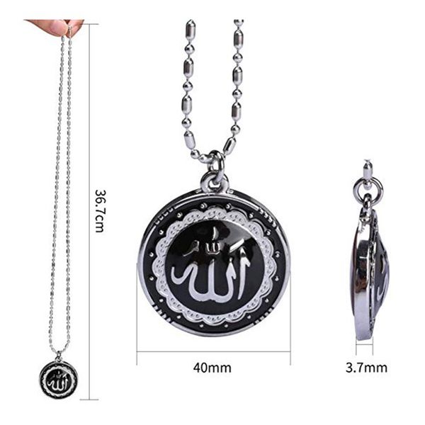 

dhl 50 pcs muslim quantum pendants anti radiation totems arab islamic faith necklace elling in indonesia malaysia singapore, Silver