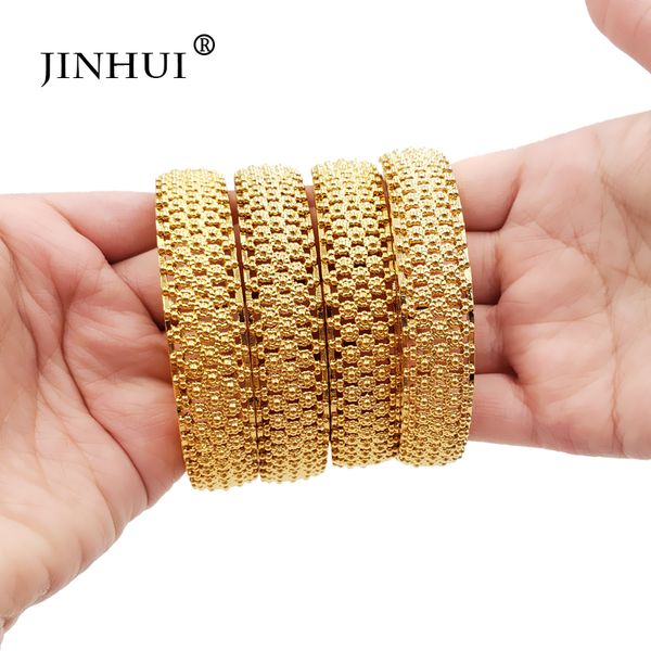 

jin hui new fashion lady luxury gold color jewelry bangles ethiopian african women dubai bracelet party wedding gifts, Black