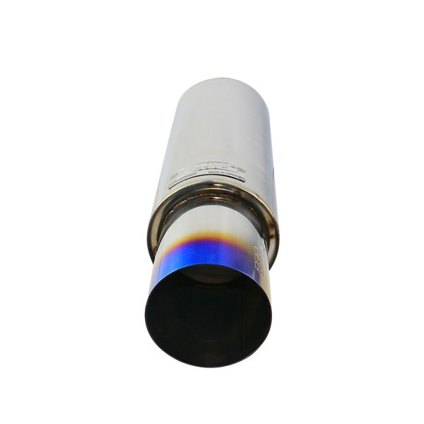

jzz universal car exhaust pipe rear muffler tip 4'' out smoking tube stainless steel auto tailpipe