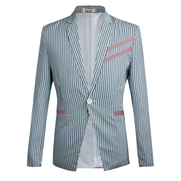 

special for 2018 autumn new style color beautiful crisp simplicity stripes single-button suit a52p25, White;black