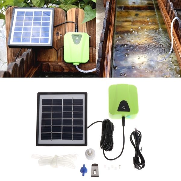 

solar powered oxygenator air pump oxygen aerator fish tank aquarium air bubble oxygen pump diffuser with solar panel