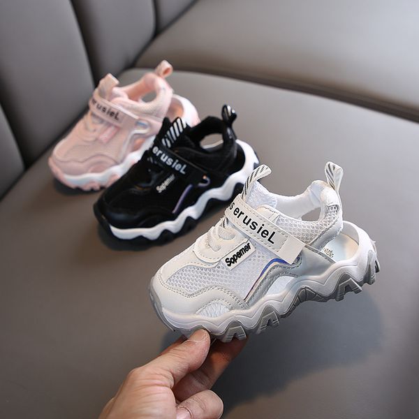 

summer 2020 new children's sports shoes boys and girls small middle school children half-bag beach shoes sports sandals, Black;red