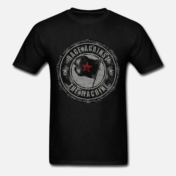 

rage against the machine seal rock tom morello official tee t-shirt mens great discount cotton men tee, White;black
