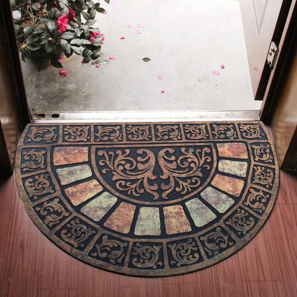 

factory direct european-style non-slip door mat carpet rubber flocking floor mat