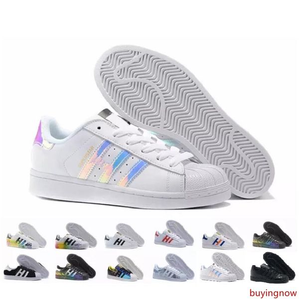 

new originals superstar white hologram iridescent junior superstars 80s pride sneakers super star women men sport running shoes 36-44