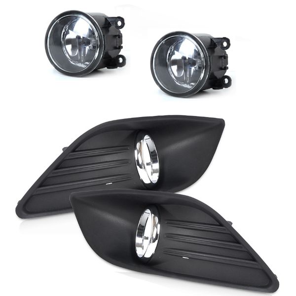 

lower bumper 2 pcs right/left fog light grille + 2pcs lamp kit for focus sedan 4 door 2009 2010 2011