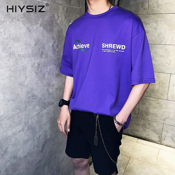 

hiysiz 2019 уличная одежда harajuku футболка мужчины лето хип-хоп футболка с коротким рукавом повседневная хлопок футболка корабль мультфиль, White;black