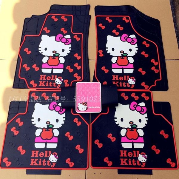 

fashion cartoon cute hellokitty latex anti-skid car floor mats